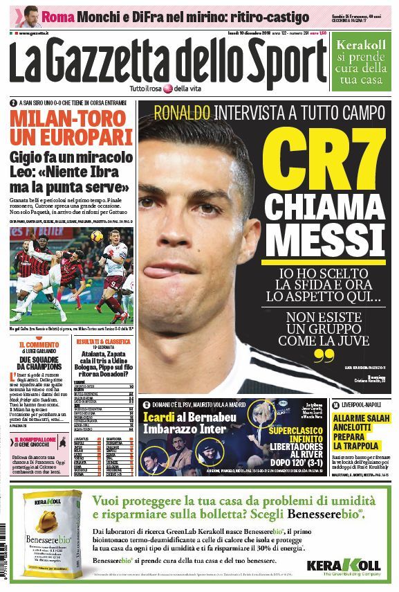 CR7 Gazzetta