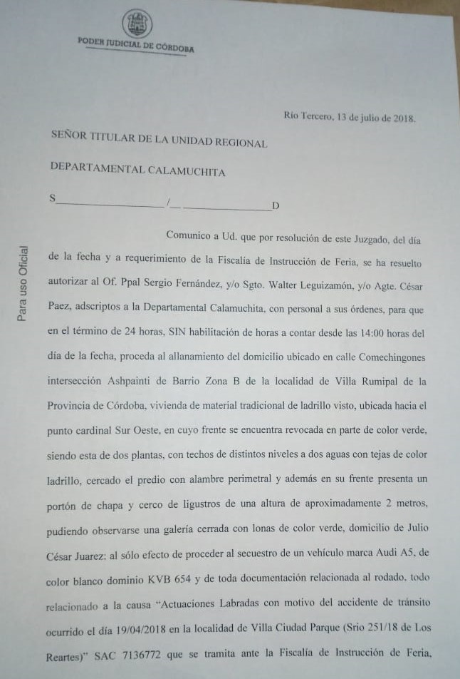 Detención suárez