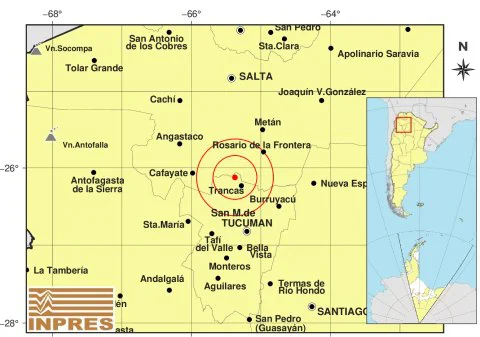 Se registró un sismo de magnitud 5 en Tucumán: sin heridos ni daños materiales thumbnail