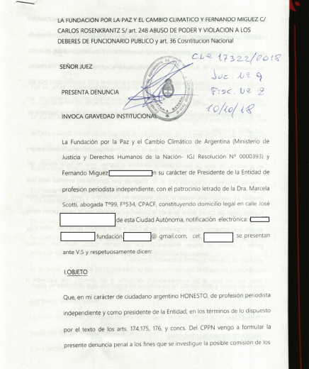 denuncia rosenkrantz