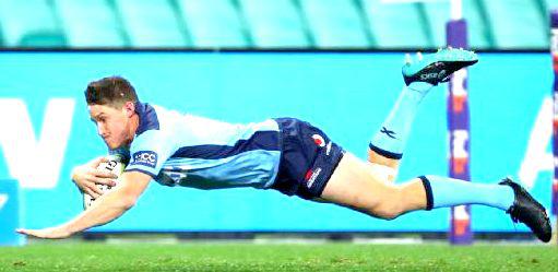 El wing Alex Newsome encendió pasiones en el público local con try de los Waratahs a los Rebels en la 4ta. ronda del  Super Rugby AU en el Sydney Cricket Ground