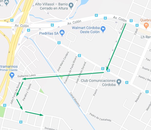 desvío linea 45 córdoba