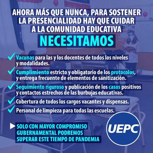Comunicado flyer UEPC 07 04 2021