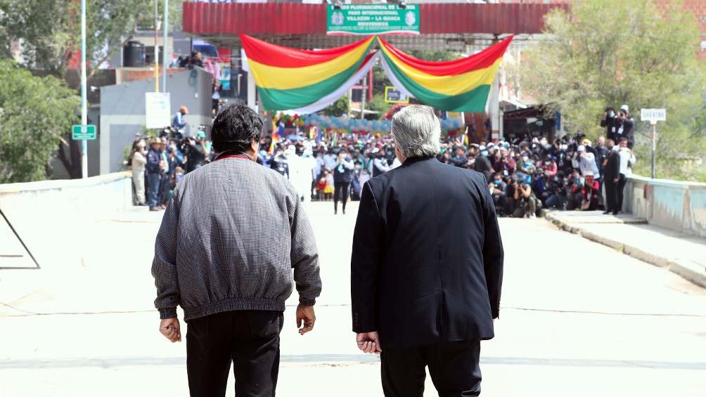 Alberto Fernández acompaña a Evo Morales en su vuelta a Bolivia