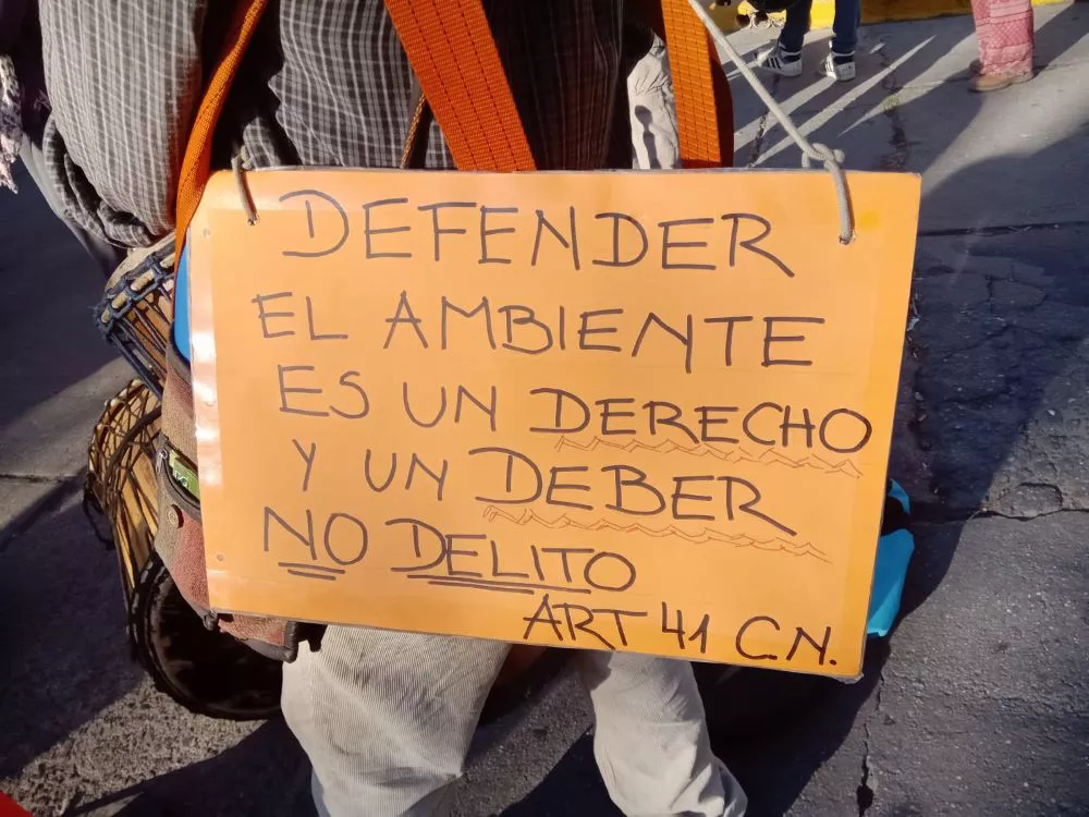Ambientalistas frente a Comisaría L Falsa gentileza