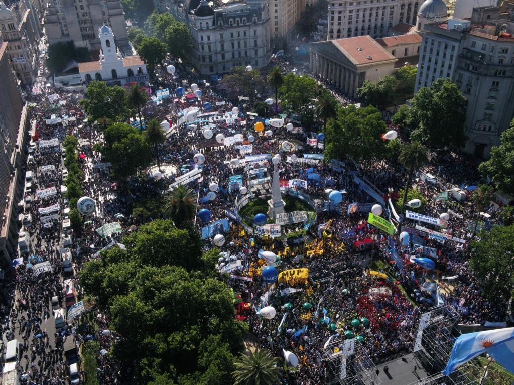 Acto Día de la militancia aéreo