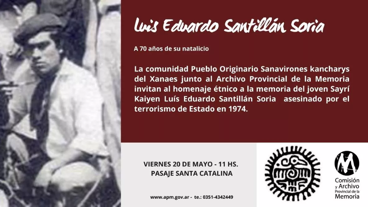 Homenaje Santillan Arch memoria flyer