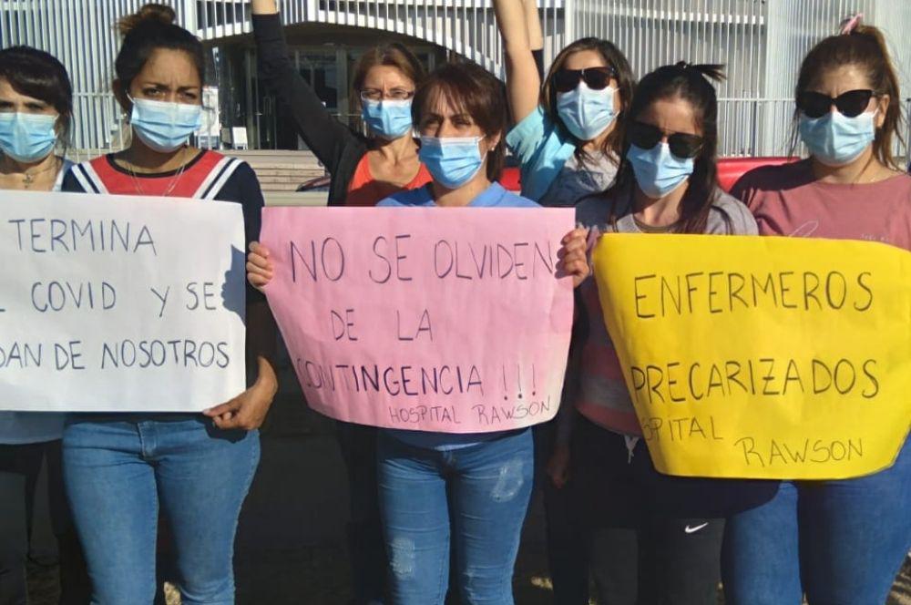 Enfermeras frente a la Legislatura