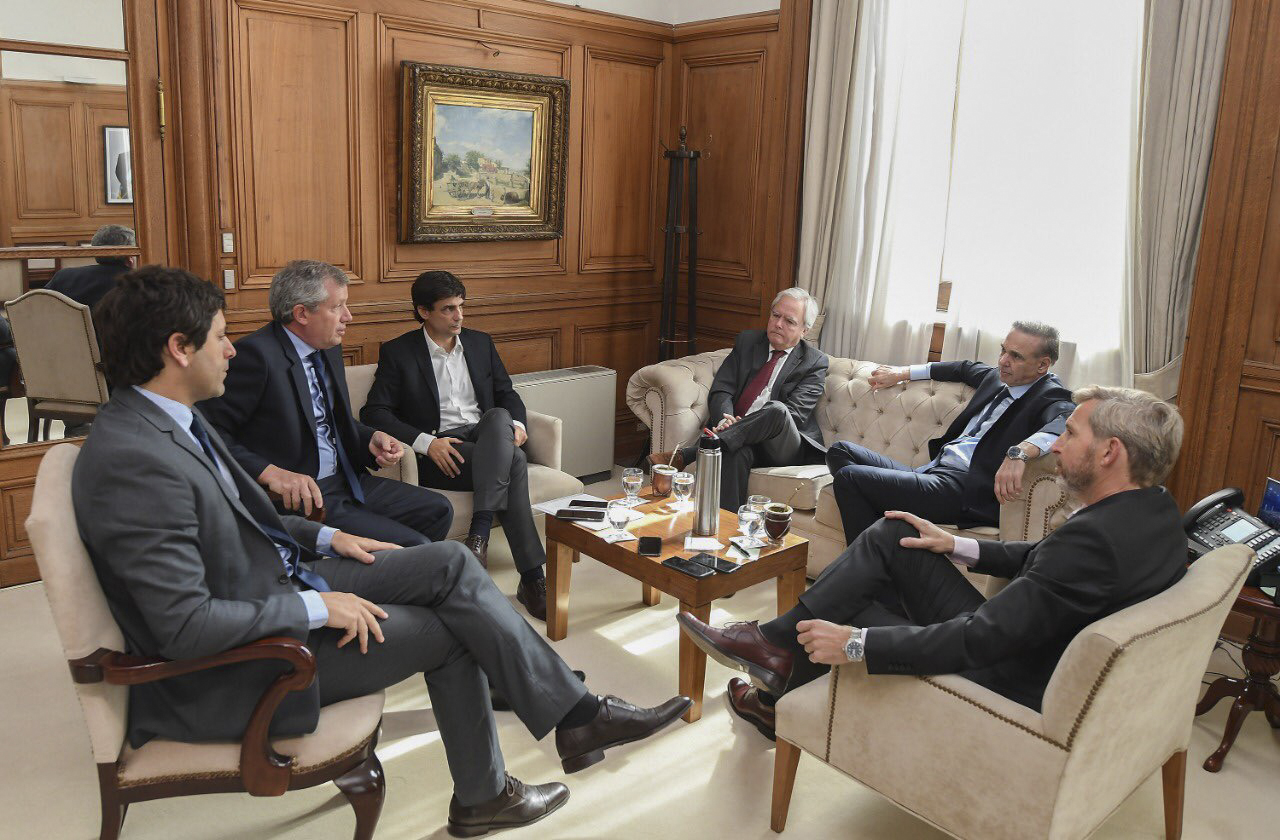 Lacunza con Pinedo, Monzo, Frigerio y Pichetto