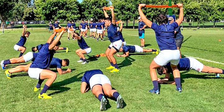Trabajo físico en primera sesión de entrenamiemto