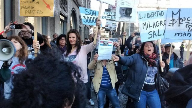 escrache a Macri holanda escrache a Macri holanda