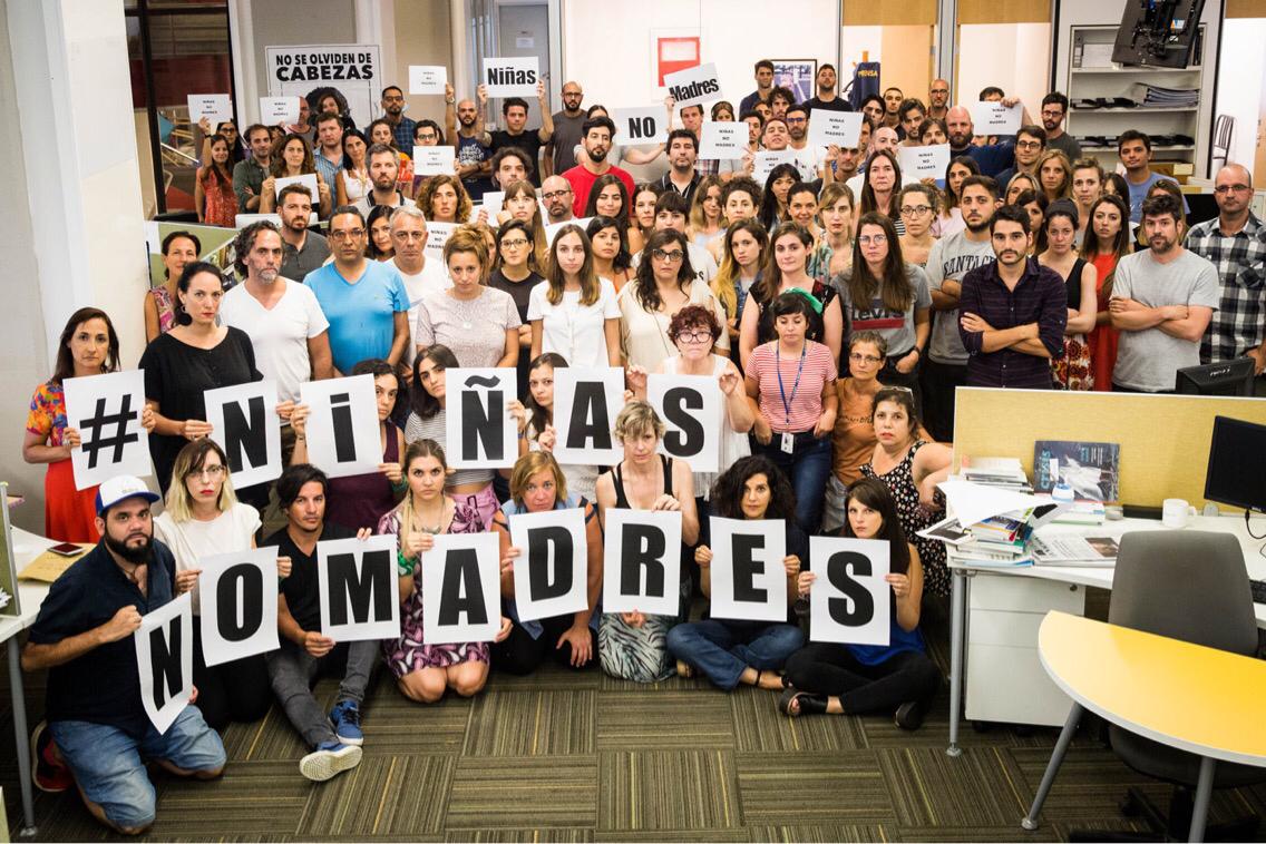 Trabajadores de La Nación contra el editorial por embarazo infantil