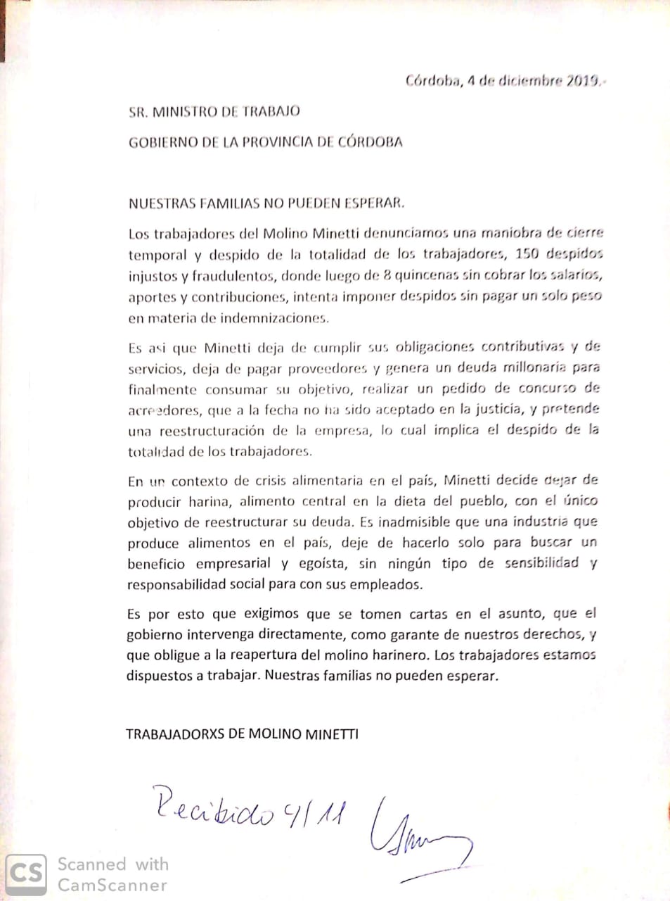 Documento minetii
