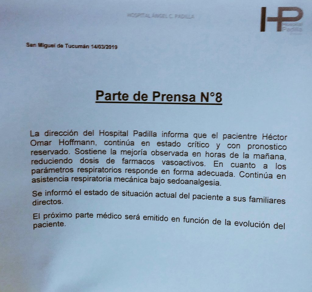 Parte médico Sergio Denis