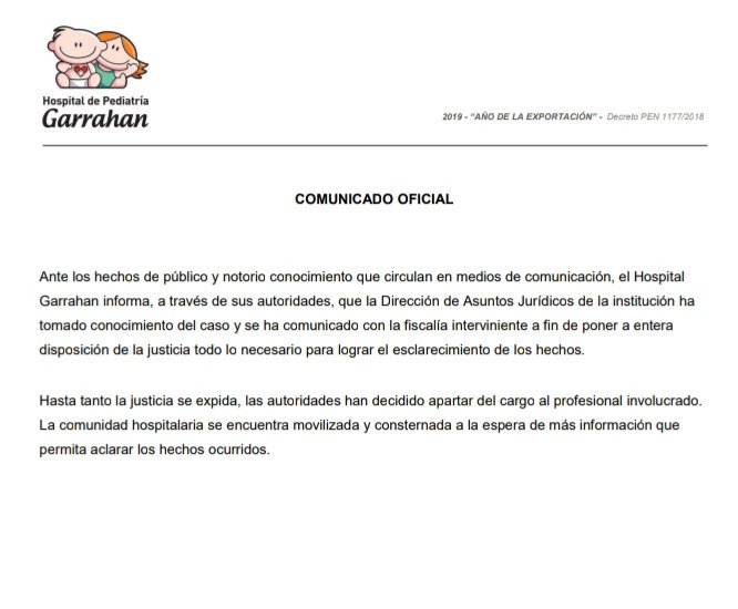 Comunicado Garrahan
