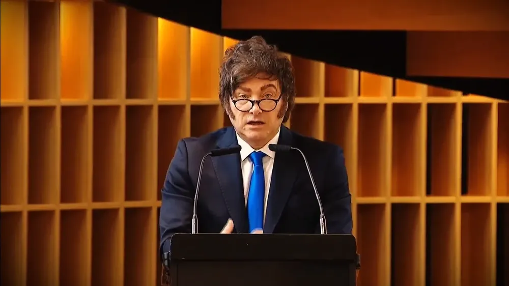 Javier Milei ante la Corporación América (captura)