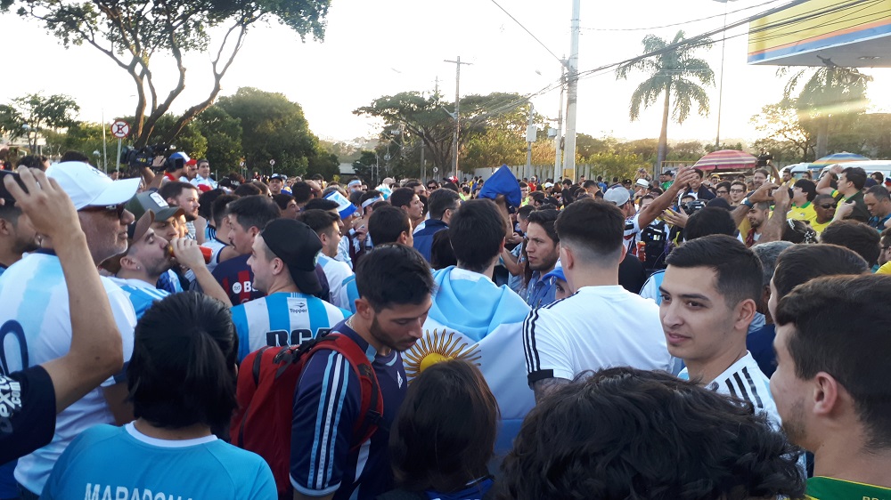 Hinchas argentinos en Belo Horizonte Fede Jelic Copa América 2019