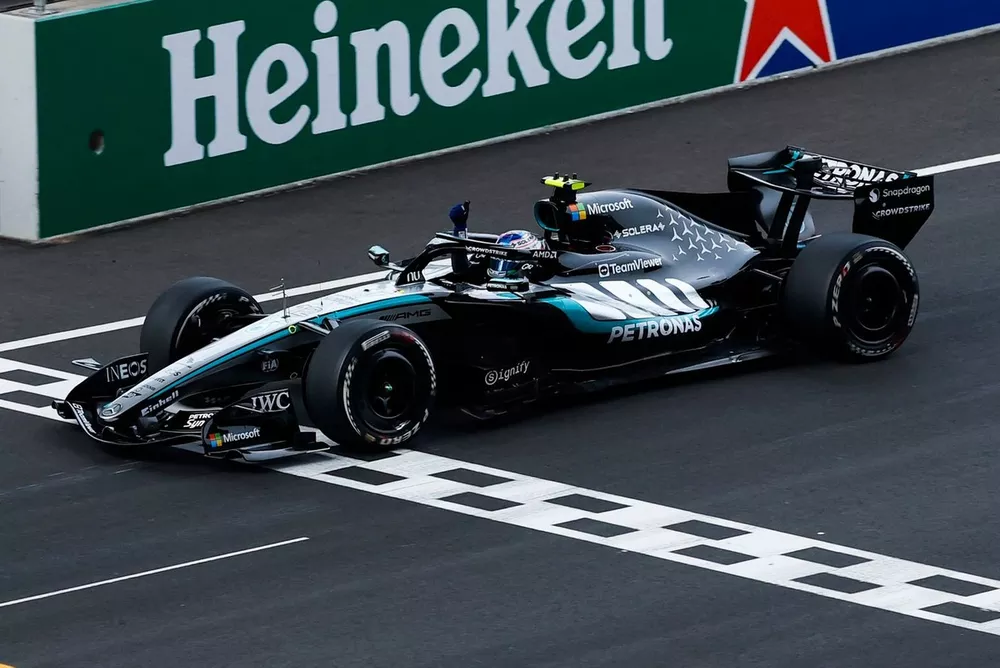 Antonelli festejó en el GP de EE.UU. de Fórmula 1, donde abandonó Colapinto thumbnail
