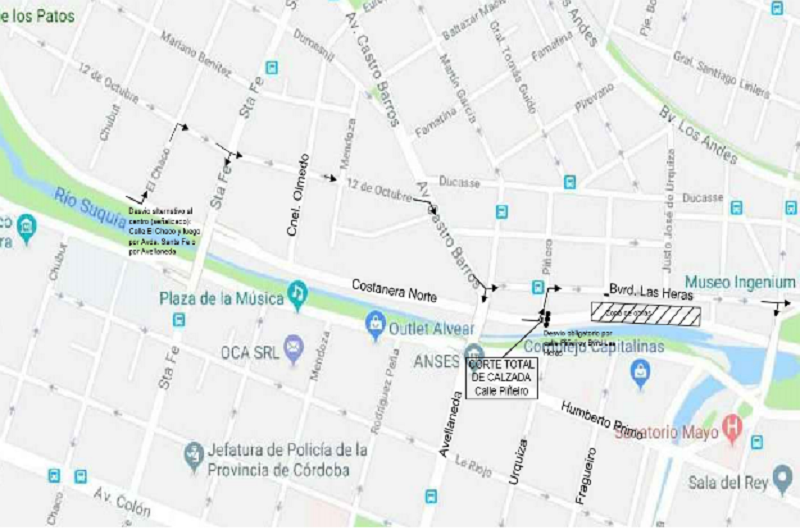 Corte en Costanera