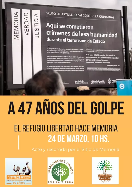 Flyer 24 de marzo Refugio Libertad