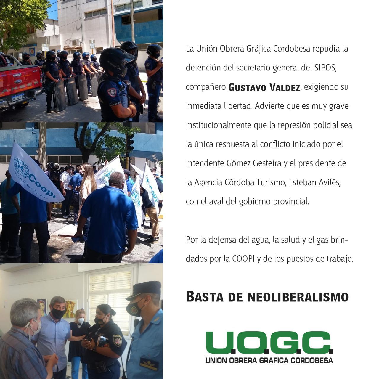 UOGC repudia la detención de Valdez