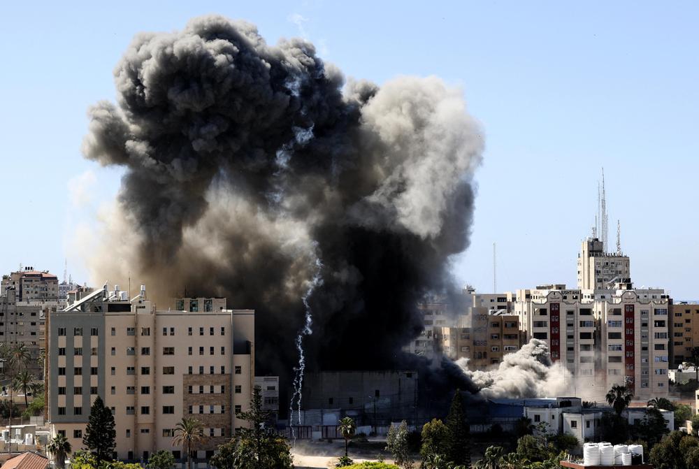 Bombardeo israeli edificio con periodistas en Gaza