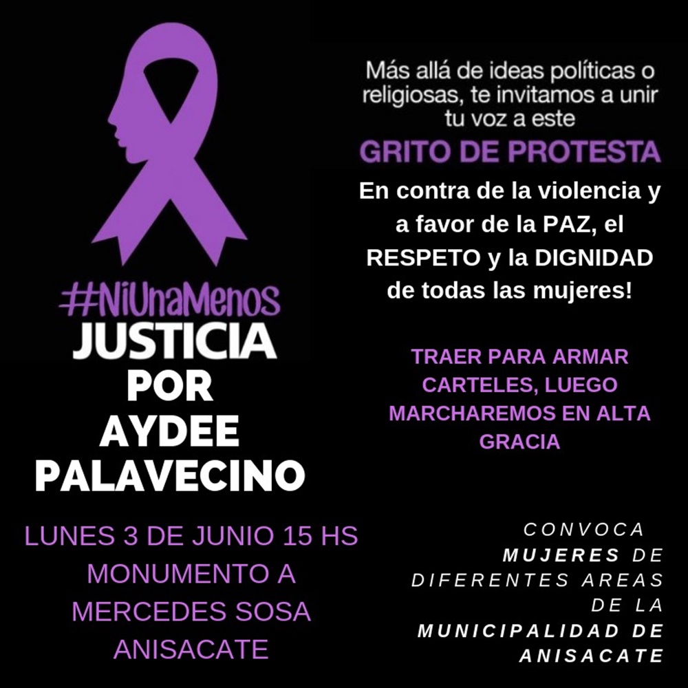 convocatoria marcha por aydee palavecino