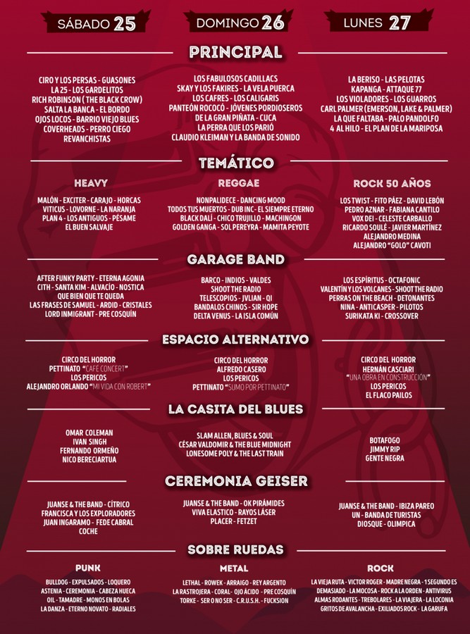 Grilla Cosquín Rock Grilla Cosquín Rock