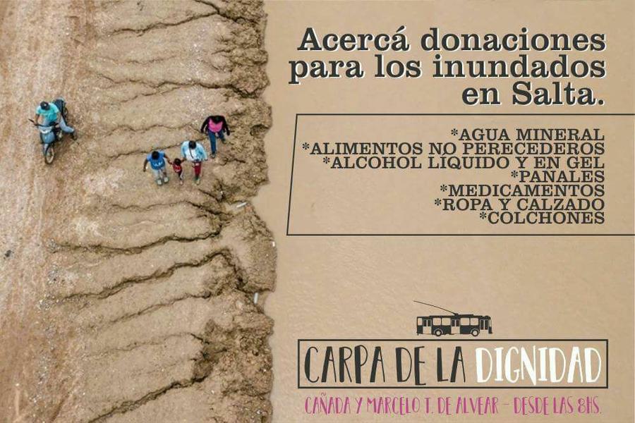 trolebuseras inundaciones salta