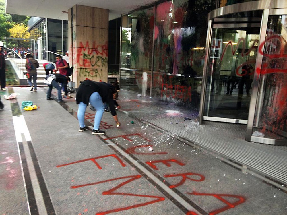 ataque a bancos paro 30 de abril Foto NA