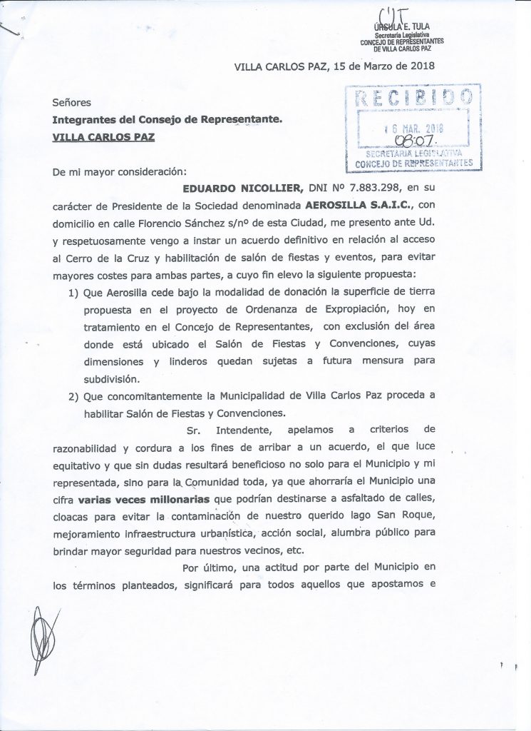 Municipalidad Aerosillas