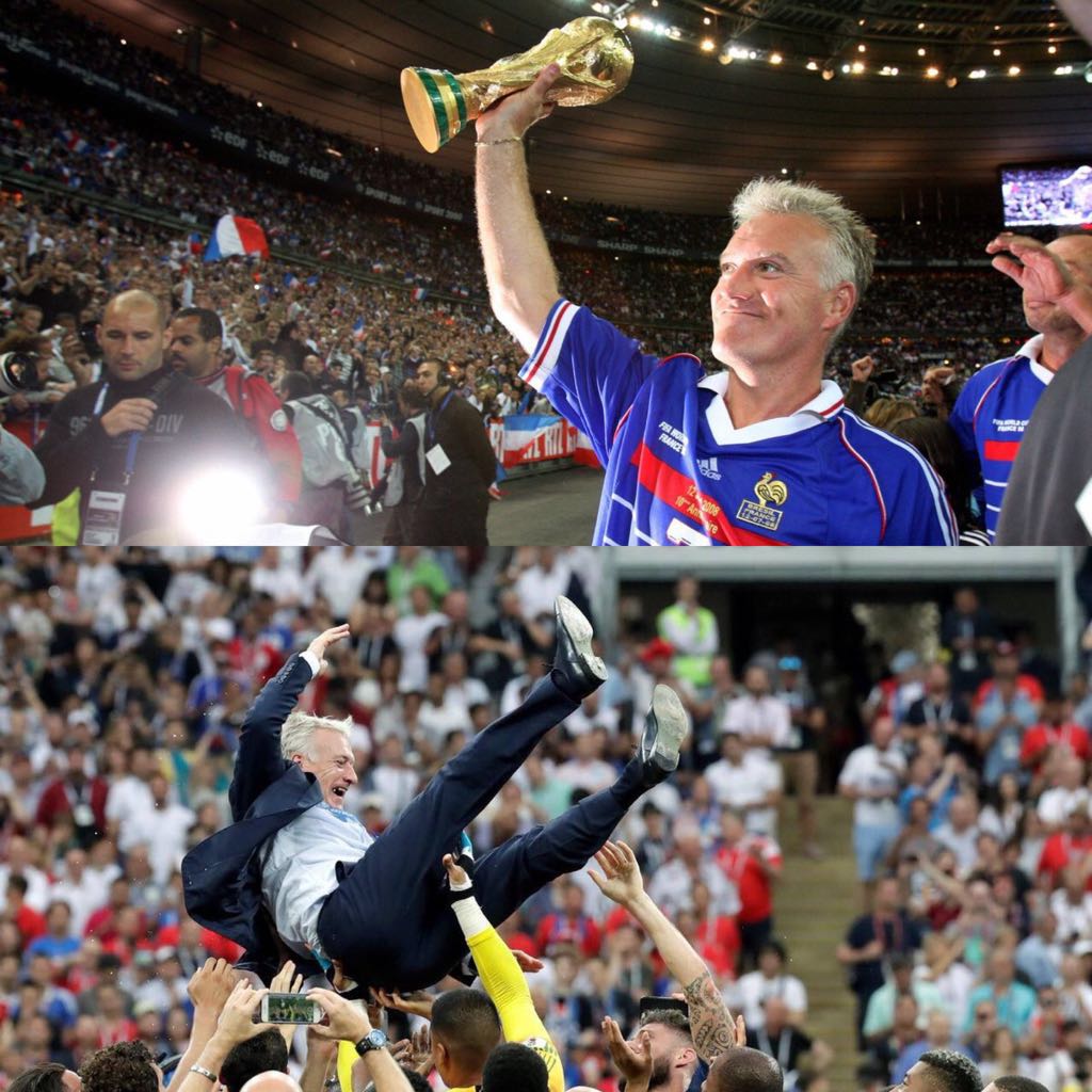 deschamps campeón francia 98 y 2018