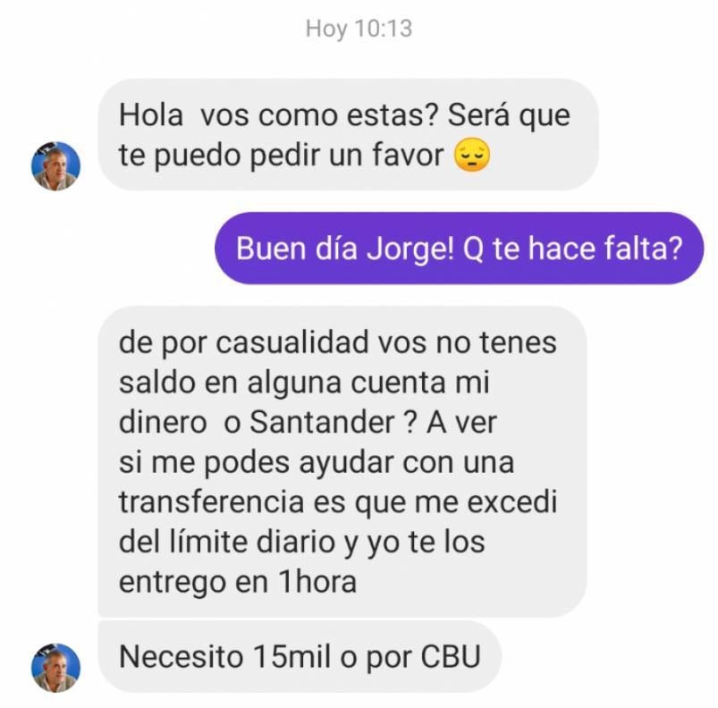 Jorge Caserio cuenta hackeada