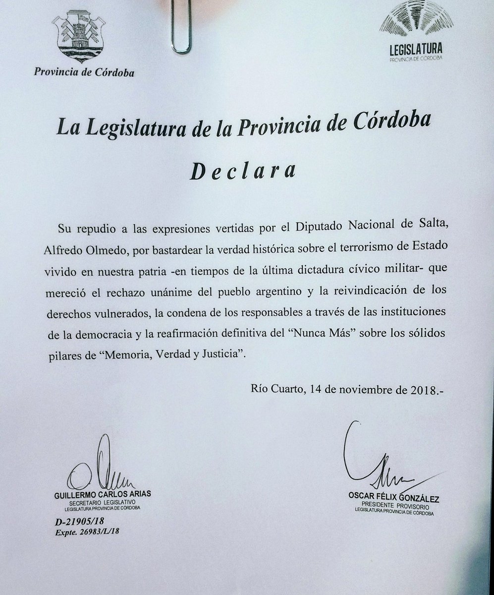 repudio olmedo legislatura