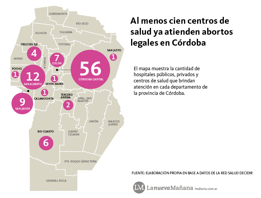 Mapa aborto legal provincia cordoba