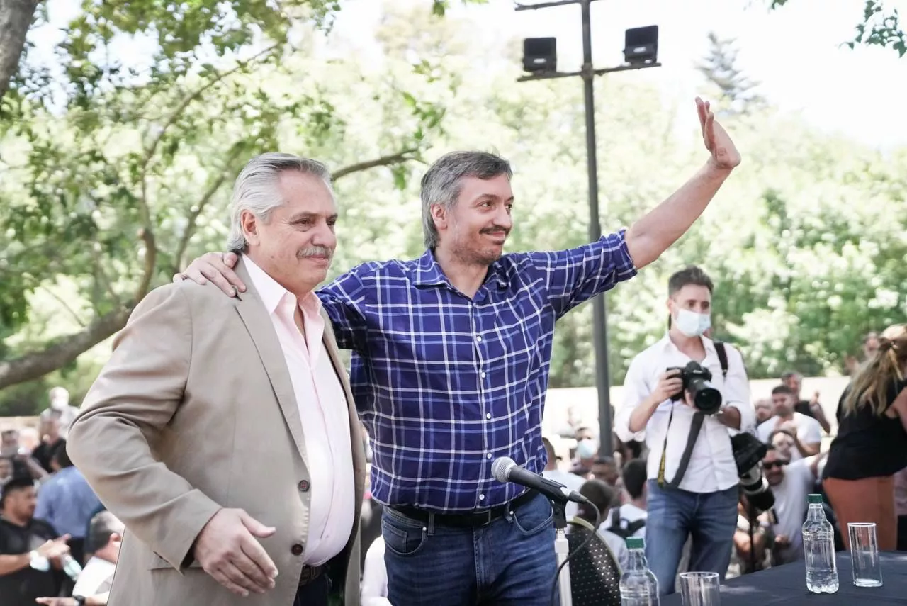 Alberto Fernández en la asunción de Máximo Kirchner asunción en el PJ bonaerense