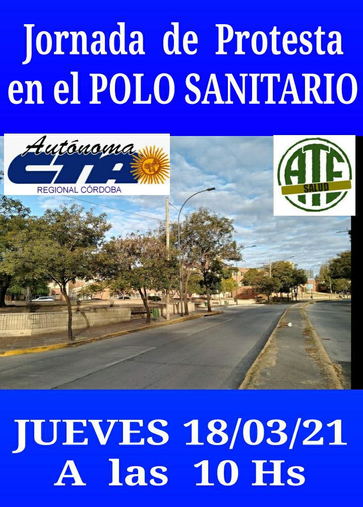 Flyer protesta ATE Polo Sanitario