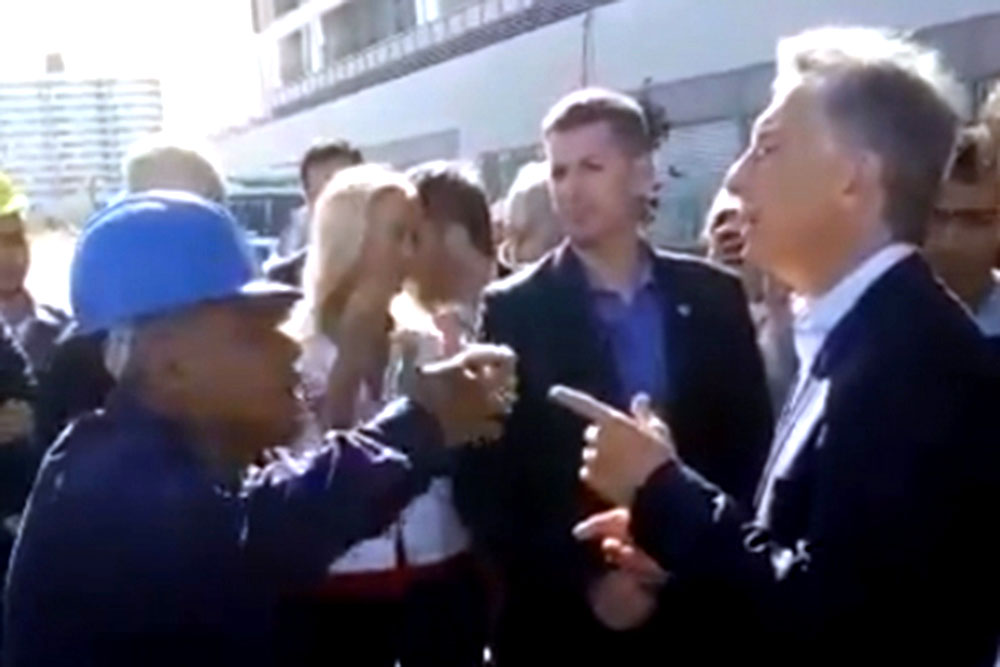 Macri-obrero © NA