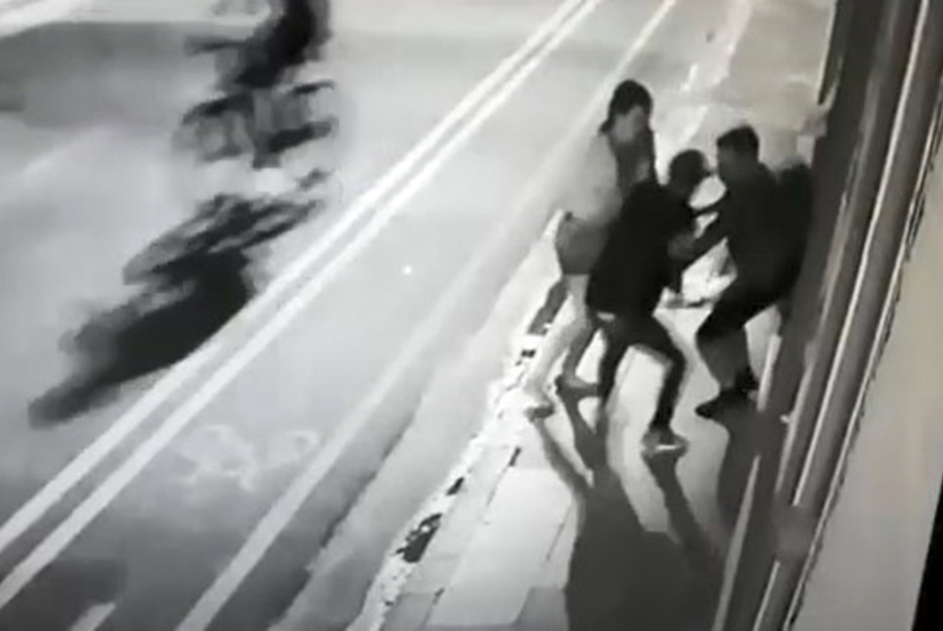 captura del video cuando fue baleado turista sueco
