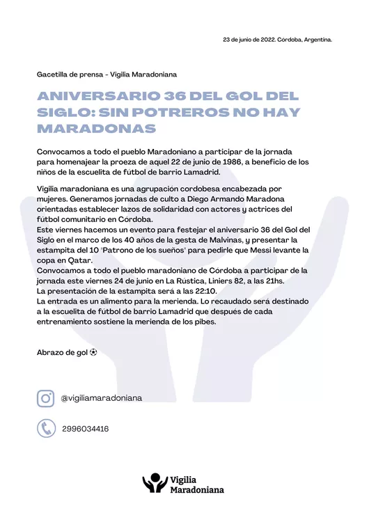 GACETILLADEPRENSA-VIGILIAMARADONIANA