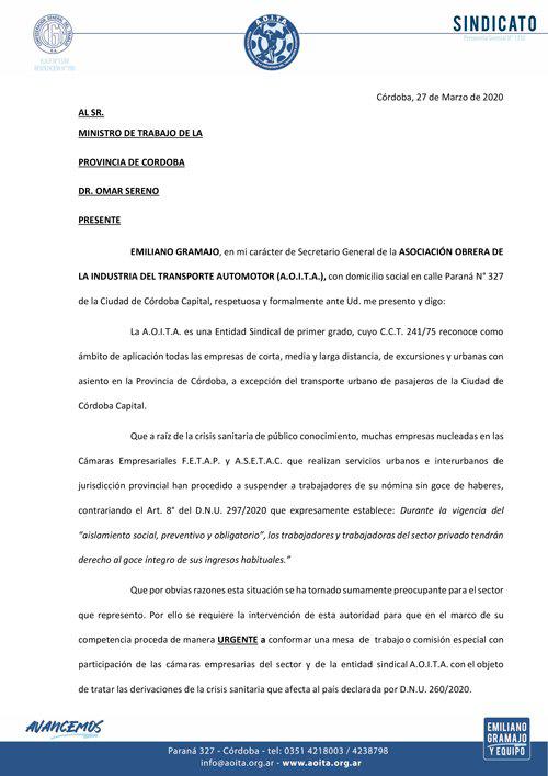 Aoita comunicado