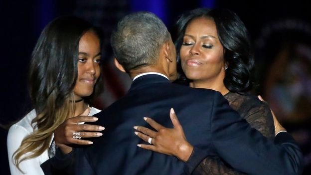 Obama y familia Obama y familia