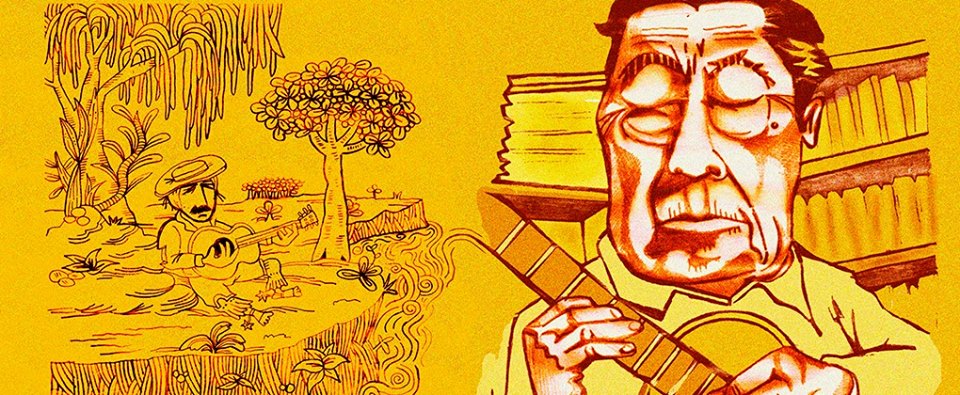 homenaje a atahualpa en la Biblioteca Córdoba