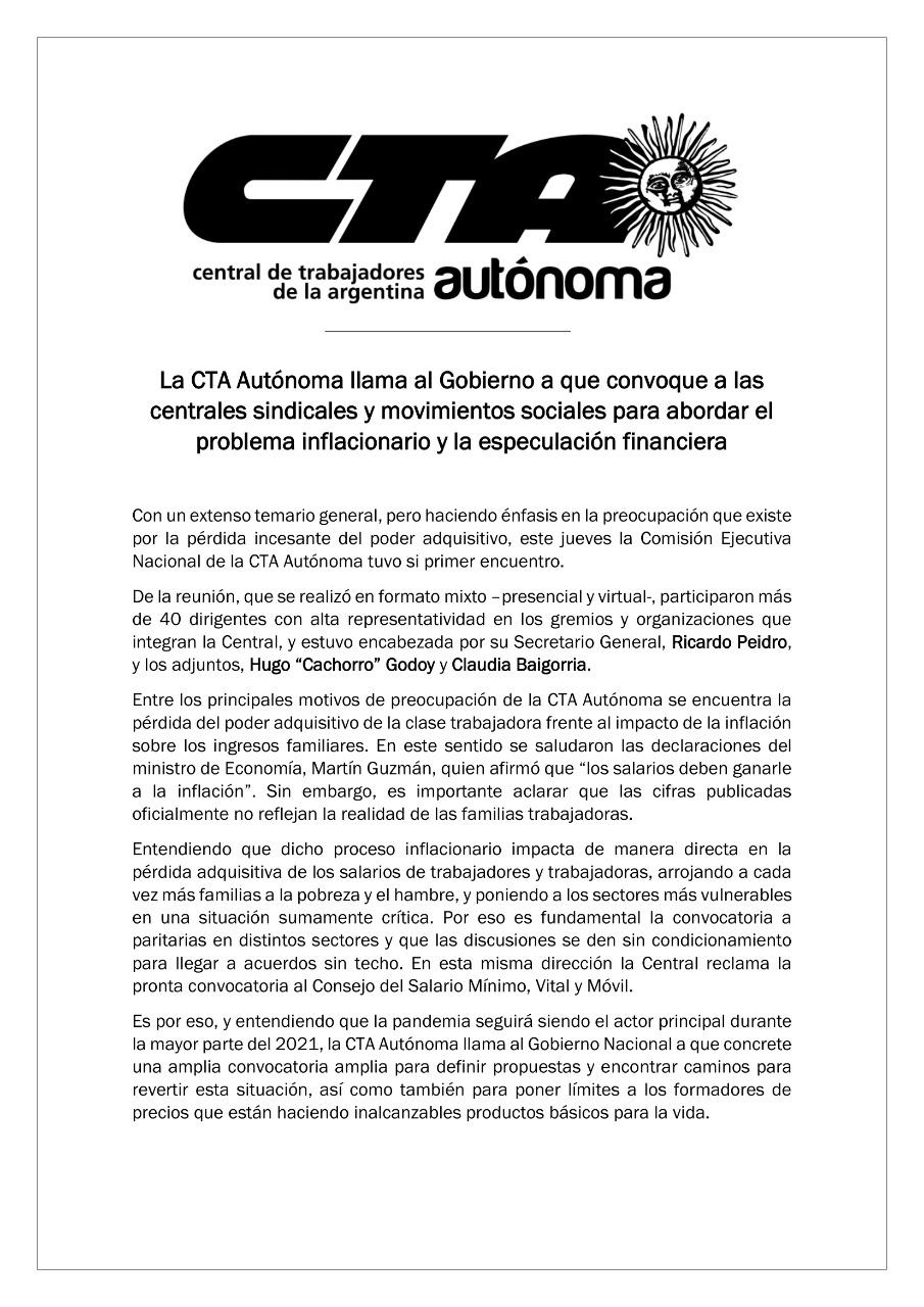 Comunicado CTA Autonoma 04 2 2021