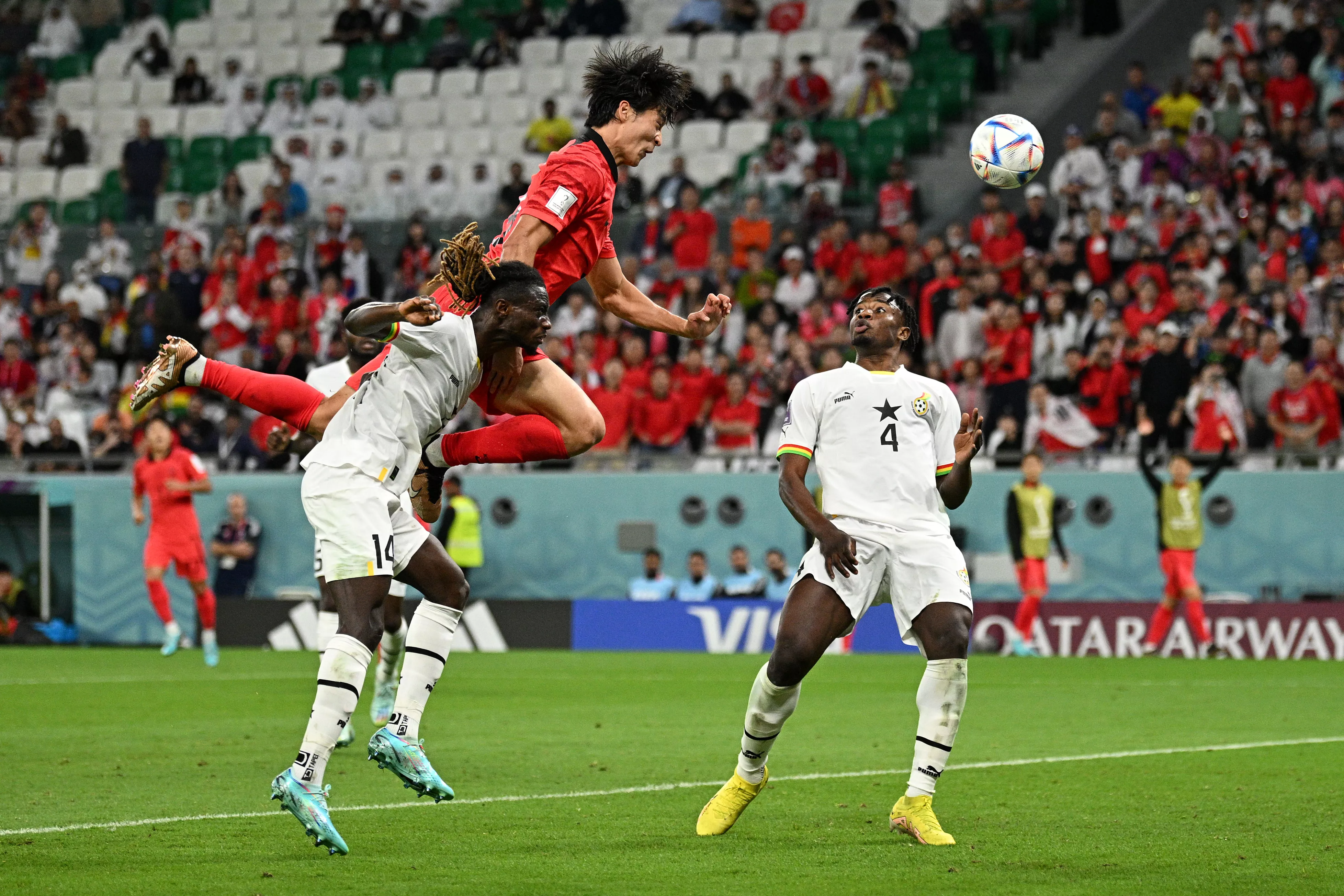 Ghana venció 3-2 a Corea del Sur por la segunda fecha del Grupo H