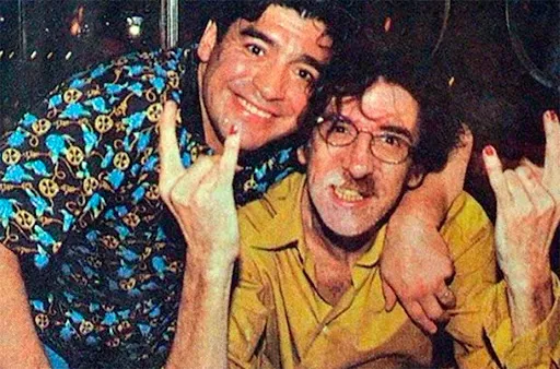 Diego Maradona con Charly García