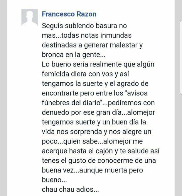repudio a amenazas contra Consu