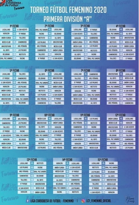 Fixture liga cordobesa