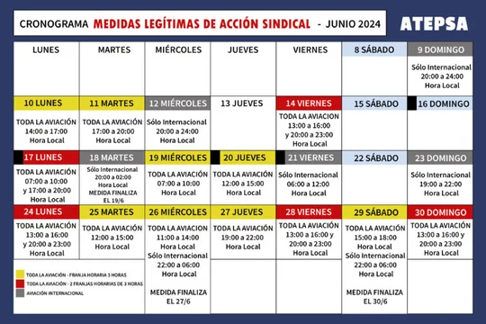 paro de eronáuticos