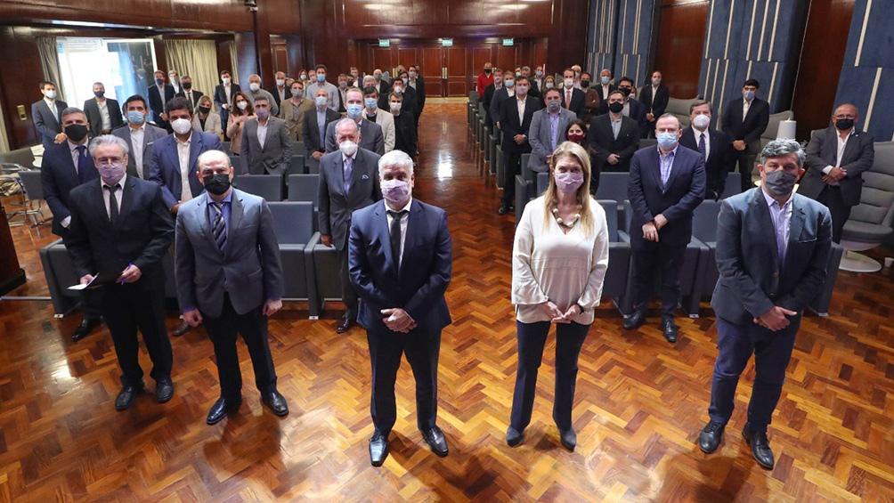 Feletti con empresarios Télam